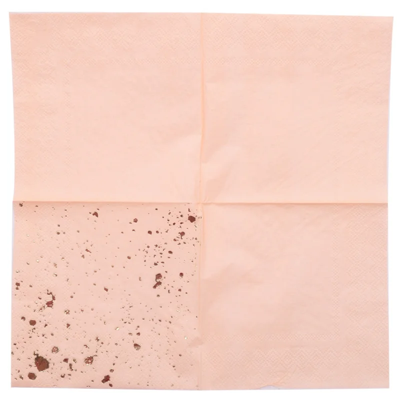 Gold Foil Pink Marble Disposable Paper Napkins 80 Pack Disposable Paper Napkins SWANS