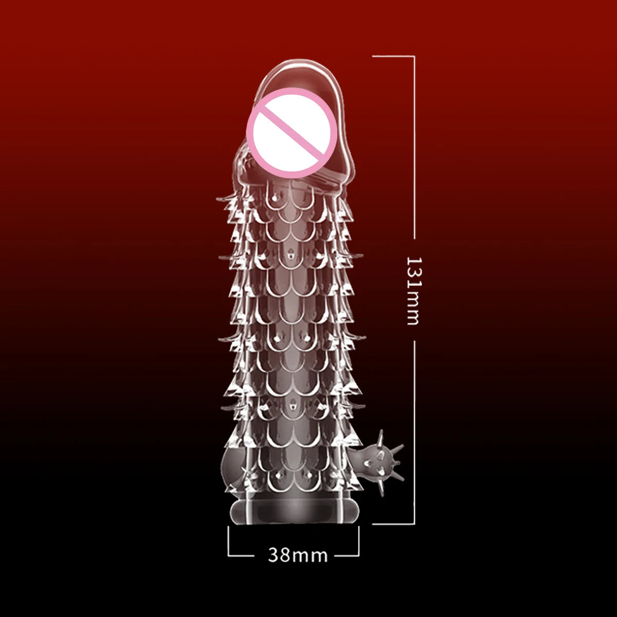 Textured Penis Sleeve TPE G-Spot Stimulating Intimacy Enhancer Intimacy Sleeve SWANS LL