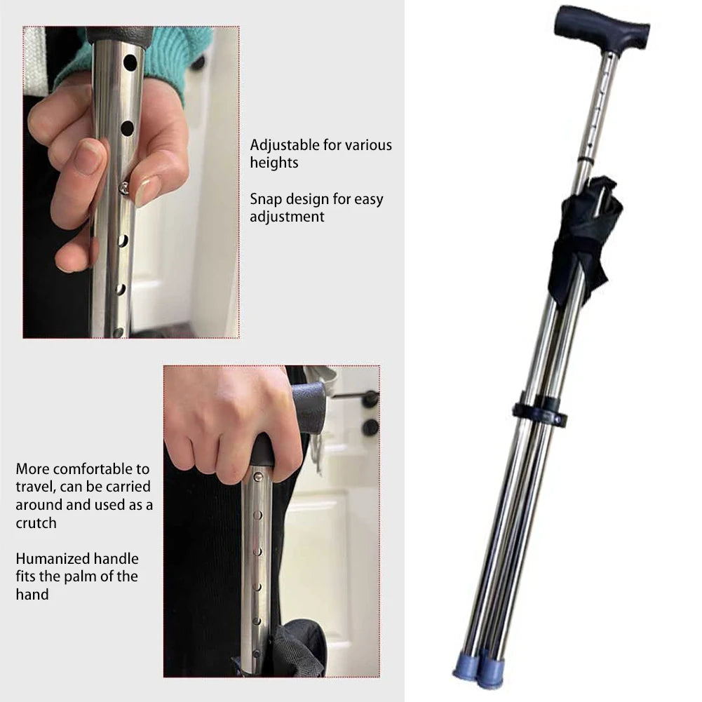 Foldable Walking Cane with Seat – Lightweight Adjustable Stick Walking Cane with Seat SWANS