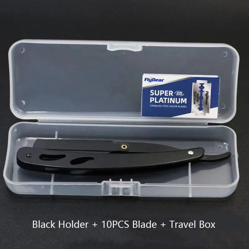 Yunchi Folding Barber Razor – Stainless Steel Men's Shaver Folding Barber Razor SWANS WHITE