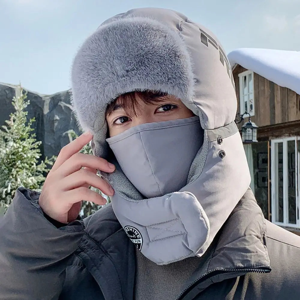 Winter Thermal Trapper Hat – Unisex Faux Fur Ear Flap Bomber Winter Trapper Hat SWANS