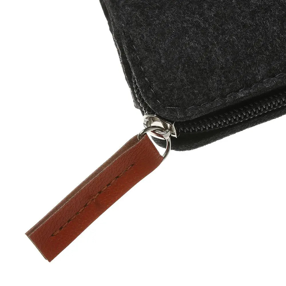 Wool Felt Zipper Glasses Case – Unisex Eyewear Pouch Glasses Case SWANS