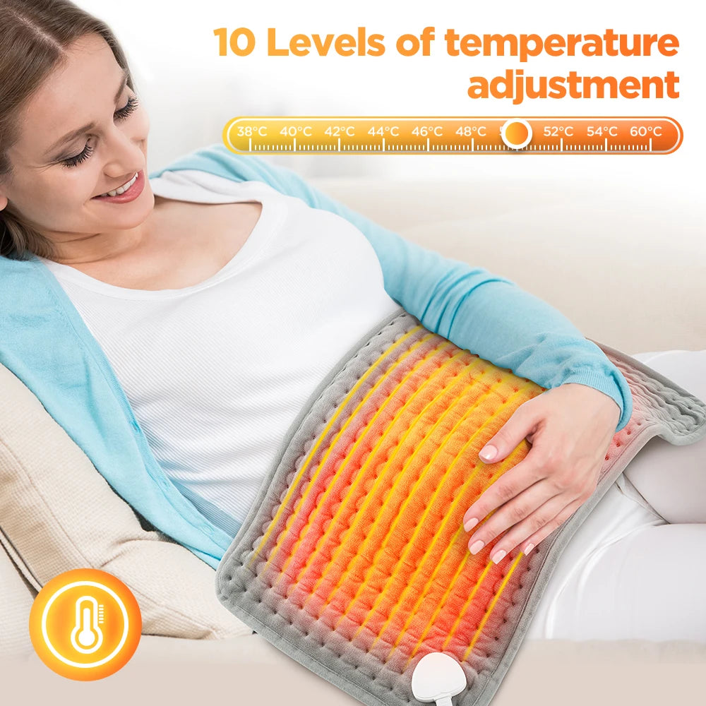 Electric Heating Pad 10-Level Temp & Timer – Washable Body Warmer Electric Heating Pad SWANS