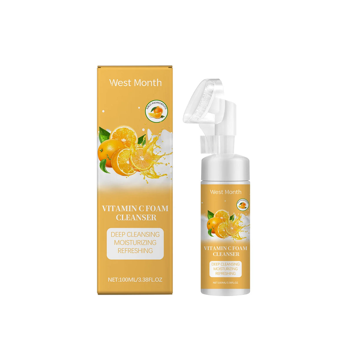West&Month Brightening Foam Facial Cleanser 100ml Foam Facial Cleanser SWANS Vitamin C