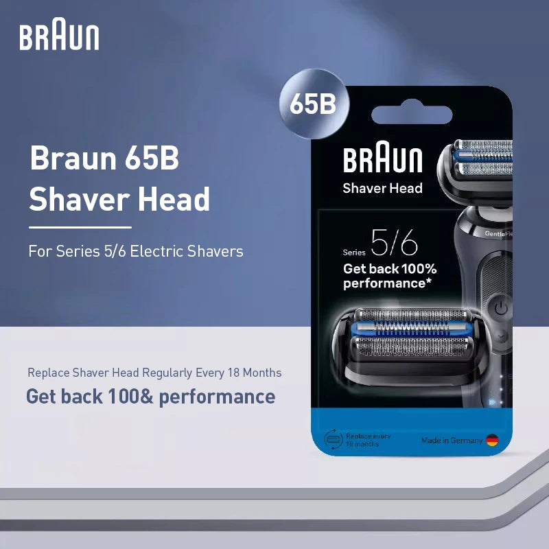Braun 65B Replacement Shaver Head – Series 5 & 6 Compatible Shaver Replacement Head SWANS