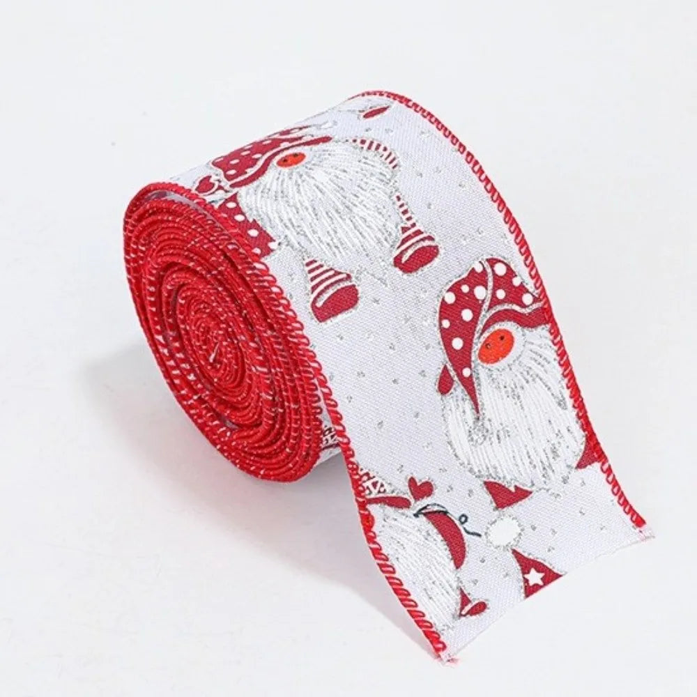 2M Christmas Plaid Burlap Ribbon – Snowman & Snowflake DIY Christmas Craft Ribbon SWANS