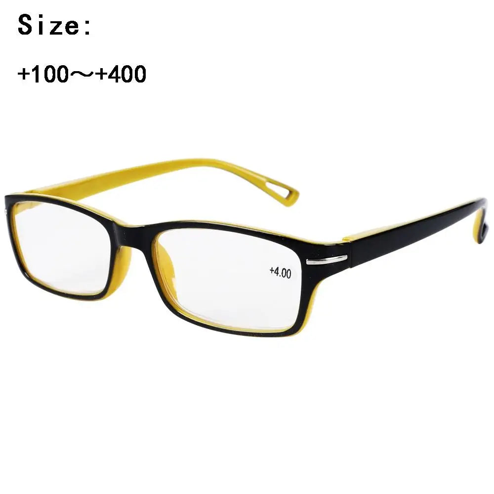 Rectangle PC Plastic Reading Glasses – Unisex Clear Lens Readers Reading Glasses SWANS