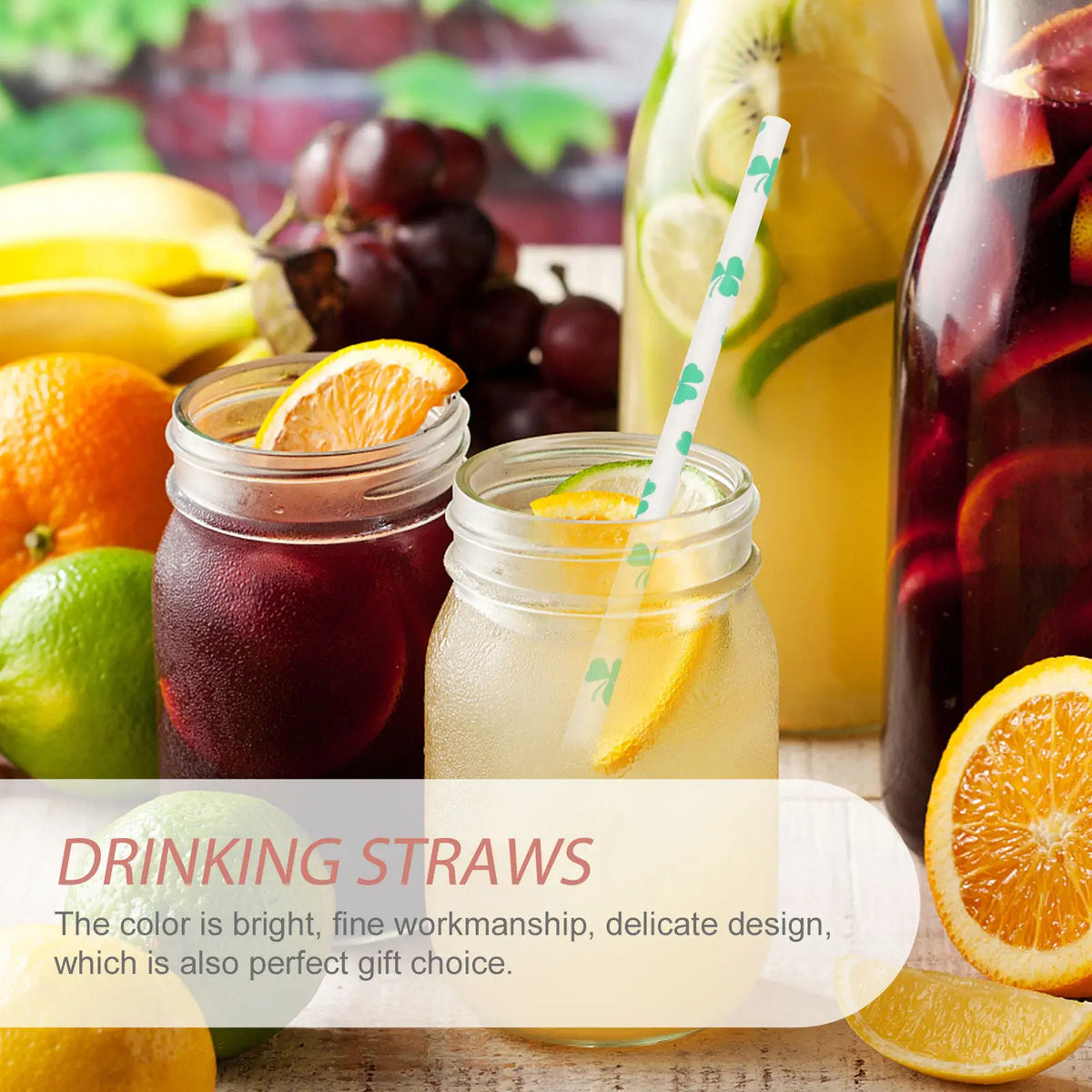St. Patrick's Day Shamrock Paper Straws 96-Pack | Green Party Paper Straws SWANS Default Title