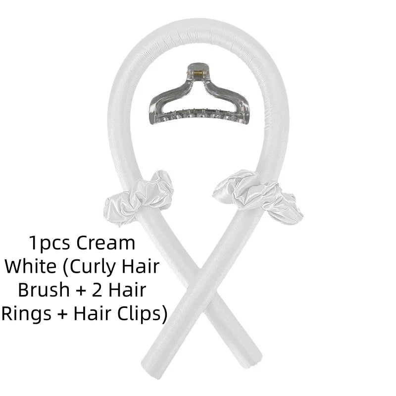Foam No-Heat Sleeping Hair Curlers – Big Wave Styler 1/3/5pc Hair Curl Styler SWANS 1pcs Crystal cream