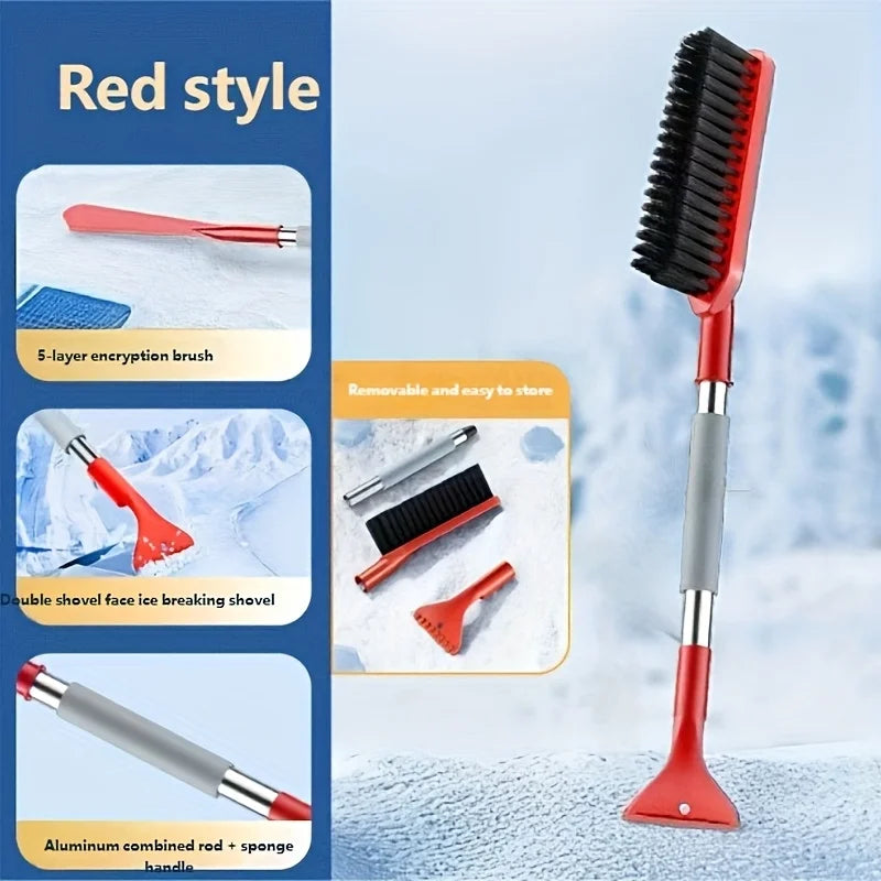 SWANS Car Snow Shovel & Broom – Winter Ice Scraper Tool Car Snow Shovel SWANS 1pc red