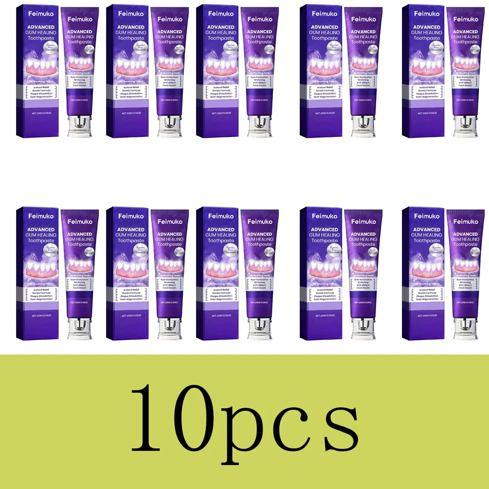 FEIMUKO Whitening Toothpaste – Stain Removal & Fresh Breath 100g Whitening Toothpaste SWANS 10pcs