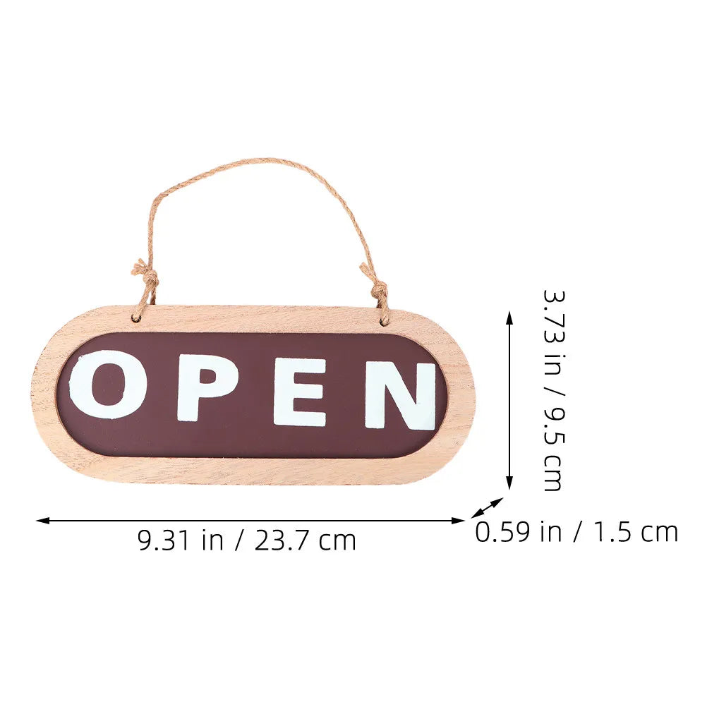 Retro Wooden Open Closed Sign – Double-Sided Hanging Door Sign Hanging Door Sign SWANS