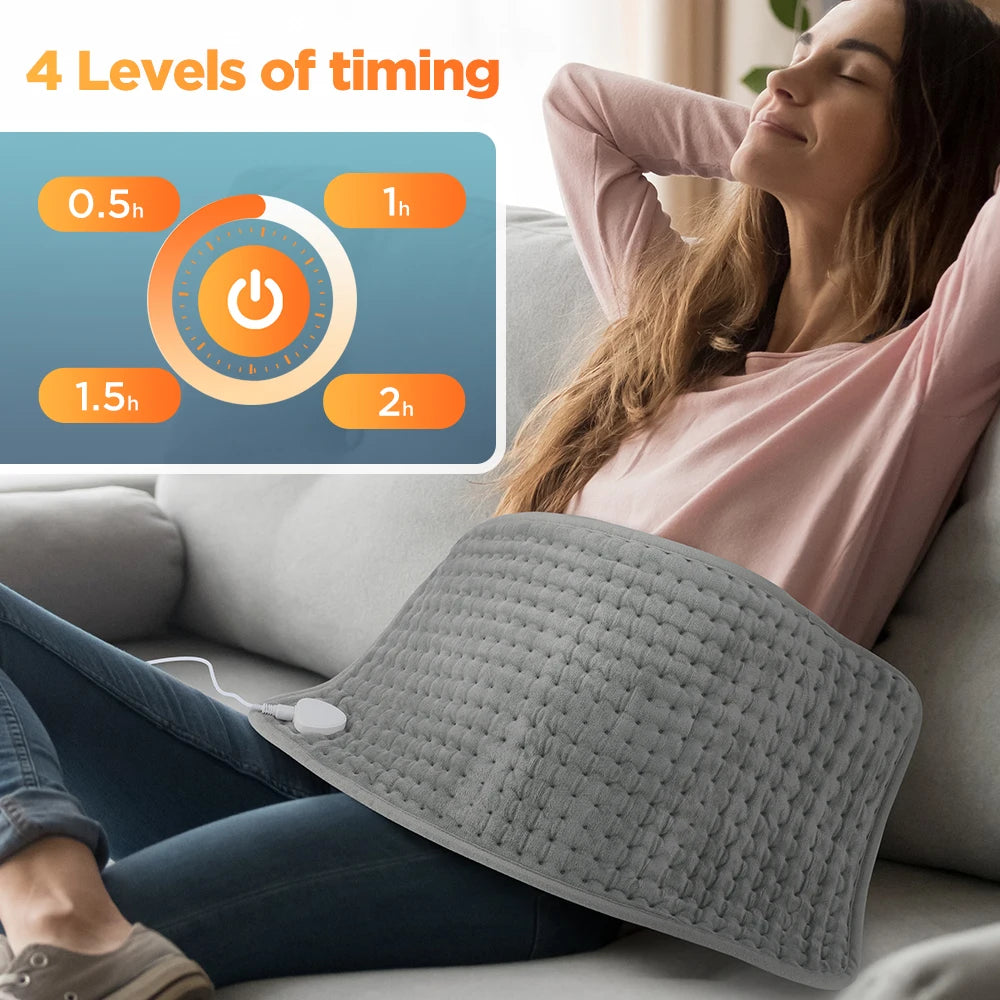 Electric Heating Pad 10-Level Temp & Timer – Washable Body Warmer Electric Heating Pad SWANS
