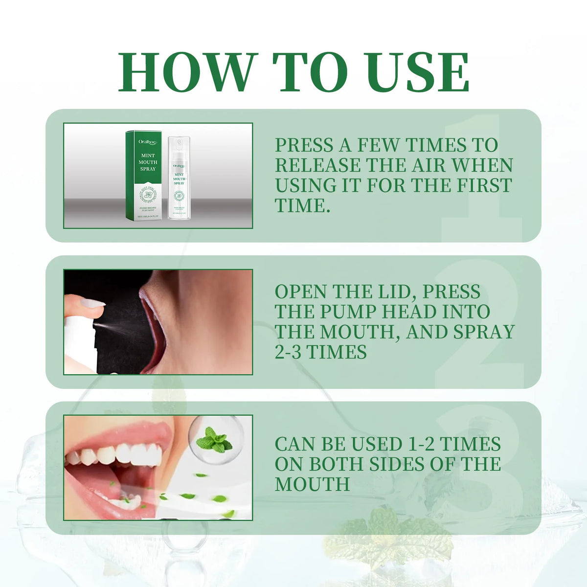 South Moon Mint Breath Spray – Fresh Mouth Mist 40g Breath Freshener Spray SWANS