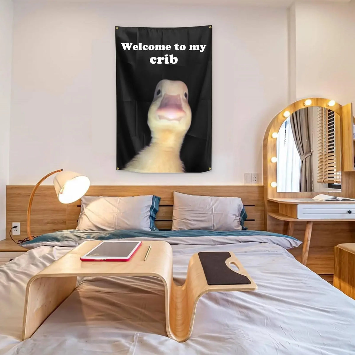 Welcome to My Crib Funny Flag 2x3 Ft – Dorm & Home Decor Decorative Flag SWANS