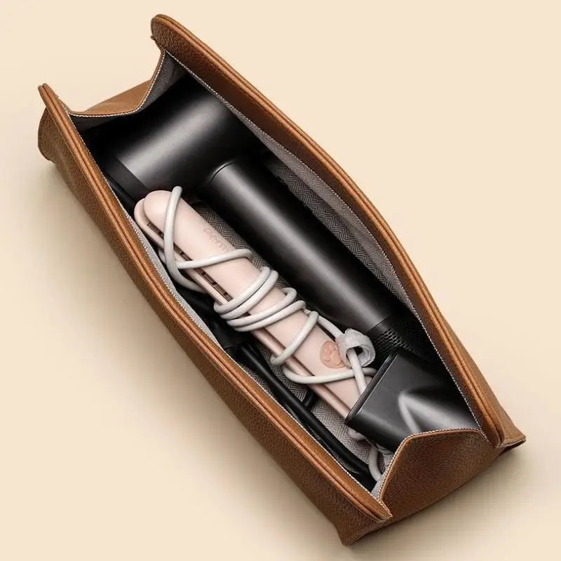 YOVIP Hair Dryer & Curling Iron Travel Storage Bag – PU Hair Tool Storage Bag SWANS
