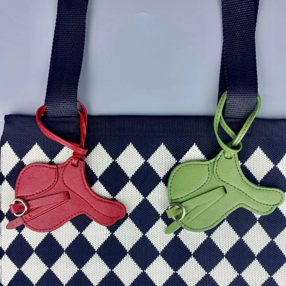 Equestrian Saddle Bag Charm – Premium PU Leather | Palm-Size Bag Charm SWANS