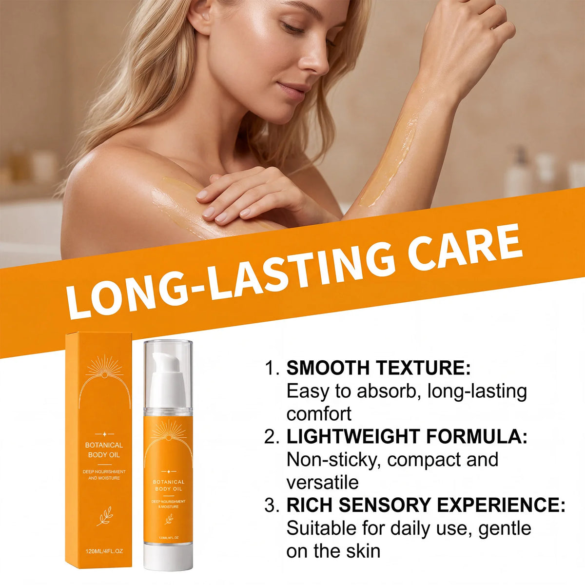 SWANS Botanical Body Oil – Lightweight Moisturizing Oil 120ml Body Massage Oil SWANS