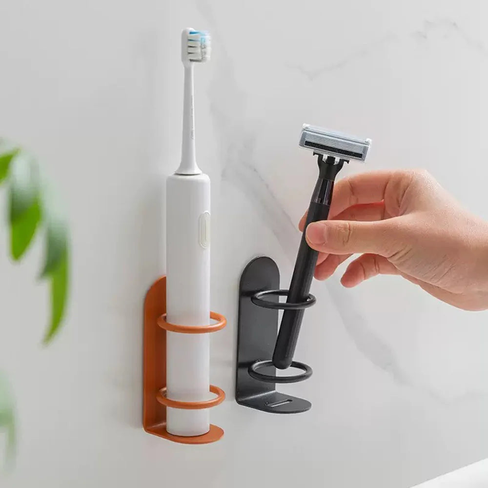 SWANS No-Drill Wall Mounted Toothbrush Holder | Metal Look Toothbrush Holder SWANS