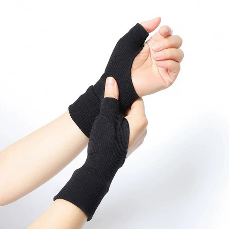 Wrist & Thumb Compression Support Gloves – Breathable Knit Compression Support Gloves SWANS Black S