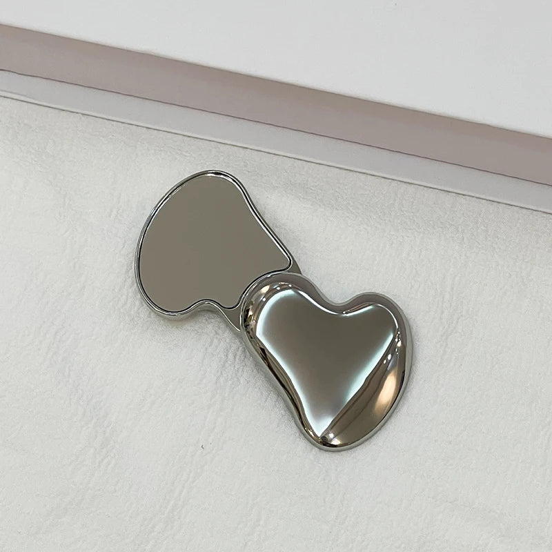 YOVIP Heart Shape Portable Makeup Mirror – Cute Handheld Handheld Makeup Mirror SWANS