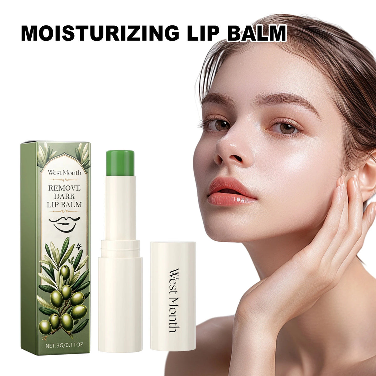 WEST MONTH Brightening Lip Balm – Exfoliating & Moisturizing Lip Balm Treatment SWANS