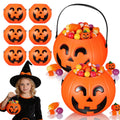 8-Pack Halloween Pumpkin Candy Buckets with Handle | Trick or Treat Halloween Candy Bucket SWANS Default Title