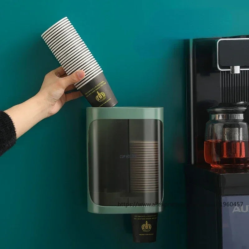 SWANS Automatic Paper Cup Dispenser – Double Wall Mount Holder Cup Dispenser SWANS