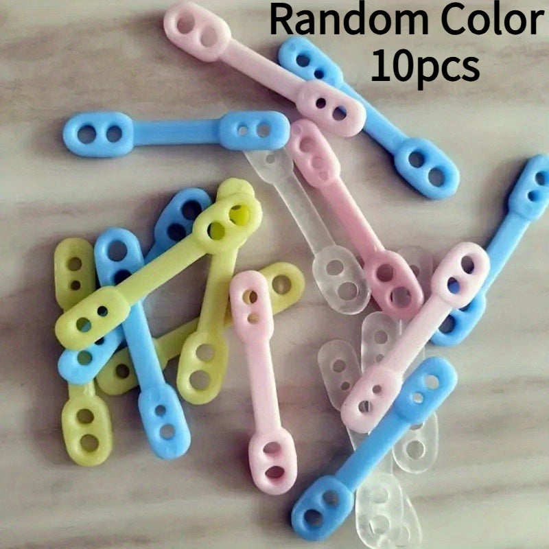 Windproof Clothes Hanger Clips – Non-Slip Silicone Buckles Hanger Clips SWANS Random Color 10pcs