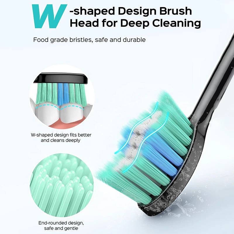 YUNCHi Y5 Sonic Electric Toothbrush 5 Modes & 8 Brush Heads Electric Toothbrush SWANS