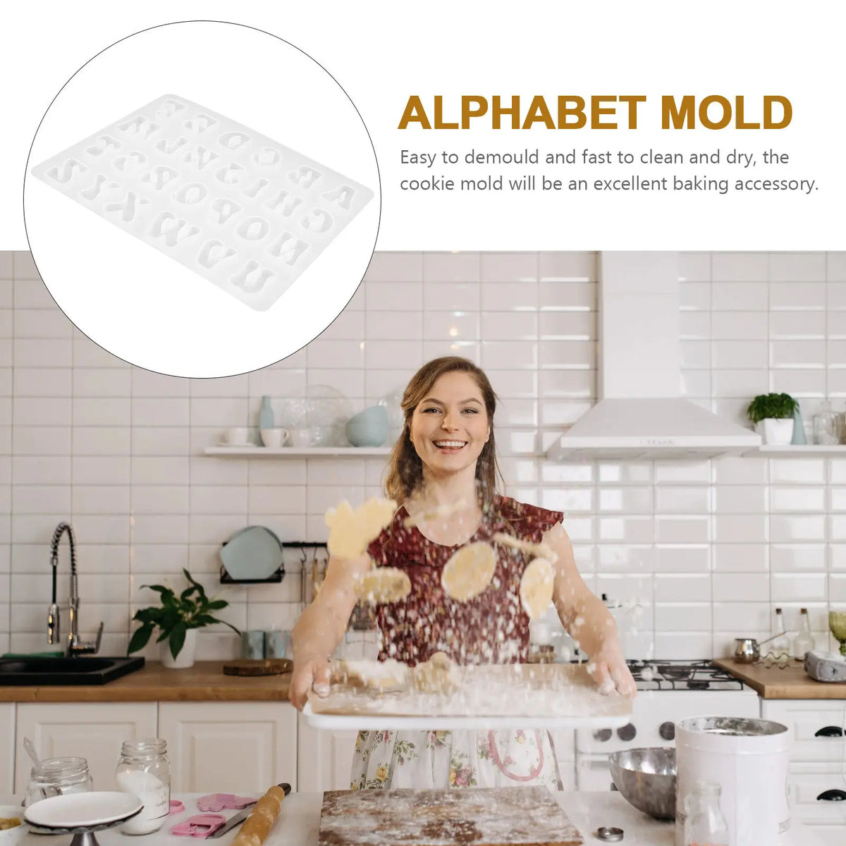 Silicone Alphabet Letter Fondant Cake Decorating Mold | ROSENICE Fondant Baking Mold SWANS