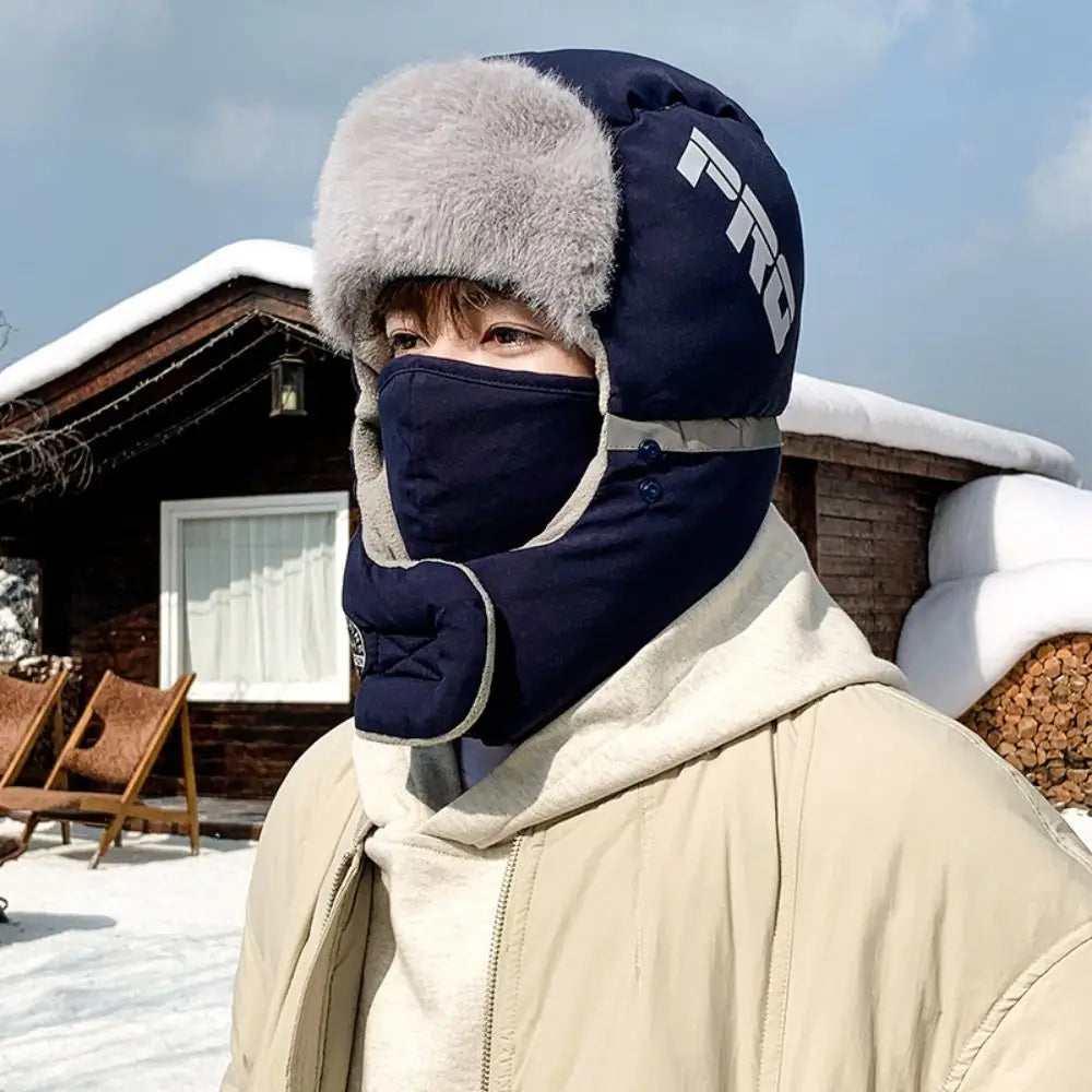 Winter Thermal Trapper Hat – Unisex Faux Fur Ear Flap Bomber Winter Trapper Hat SWANS