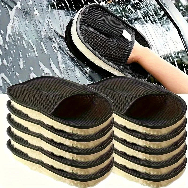 SWANS Microfiber Car Cleaning Gloves & Detailing Brush Set Car Cleaning Set SWANS