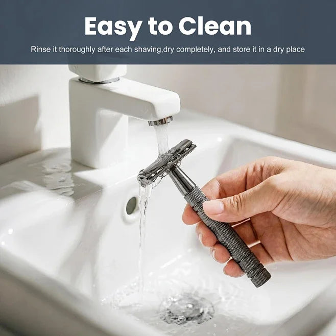 SWANS Double Edge Safety Razor + 10 Stainless Steel Blades Safety Razor SWANS