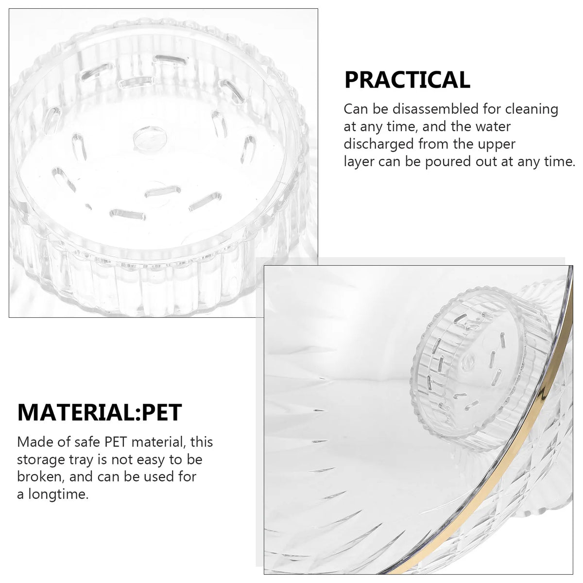 Detachable High-Heel Fruit Plate – Draining Serving Tray Fruit Serving Tray SWANS