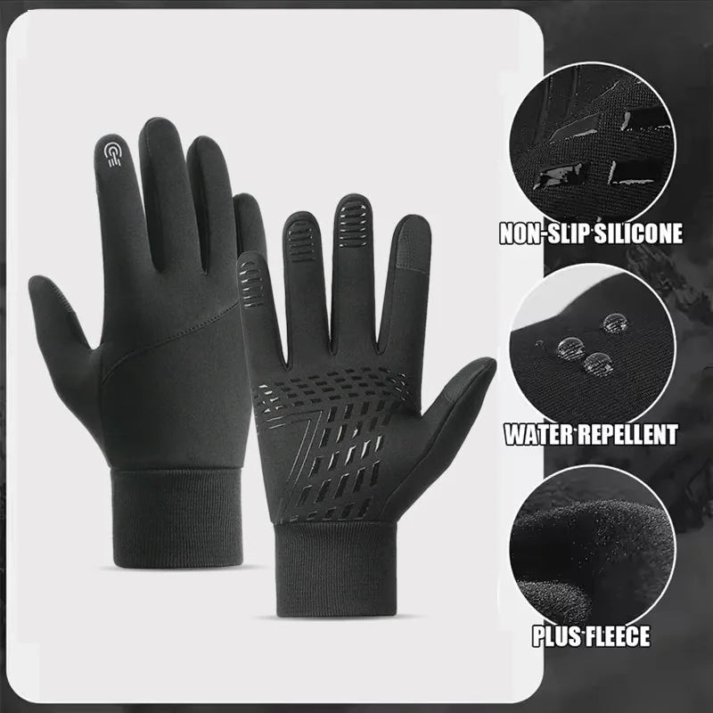 SWANS Winter Cycling Gloves – Touchscreen Non-Slip Unisex Cycling Gloves SWANS Black M