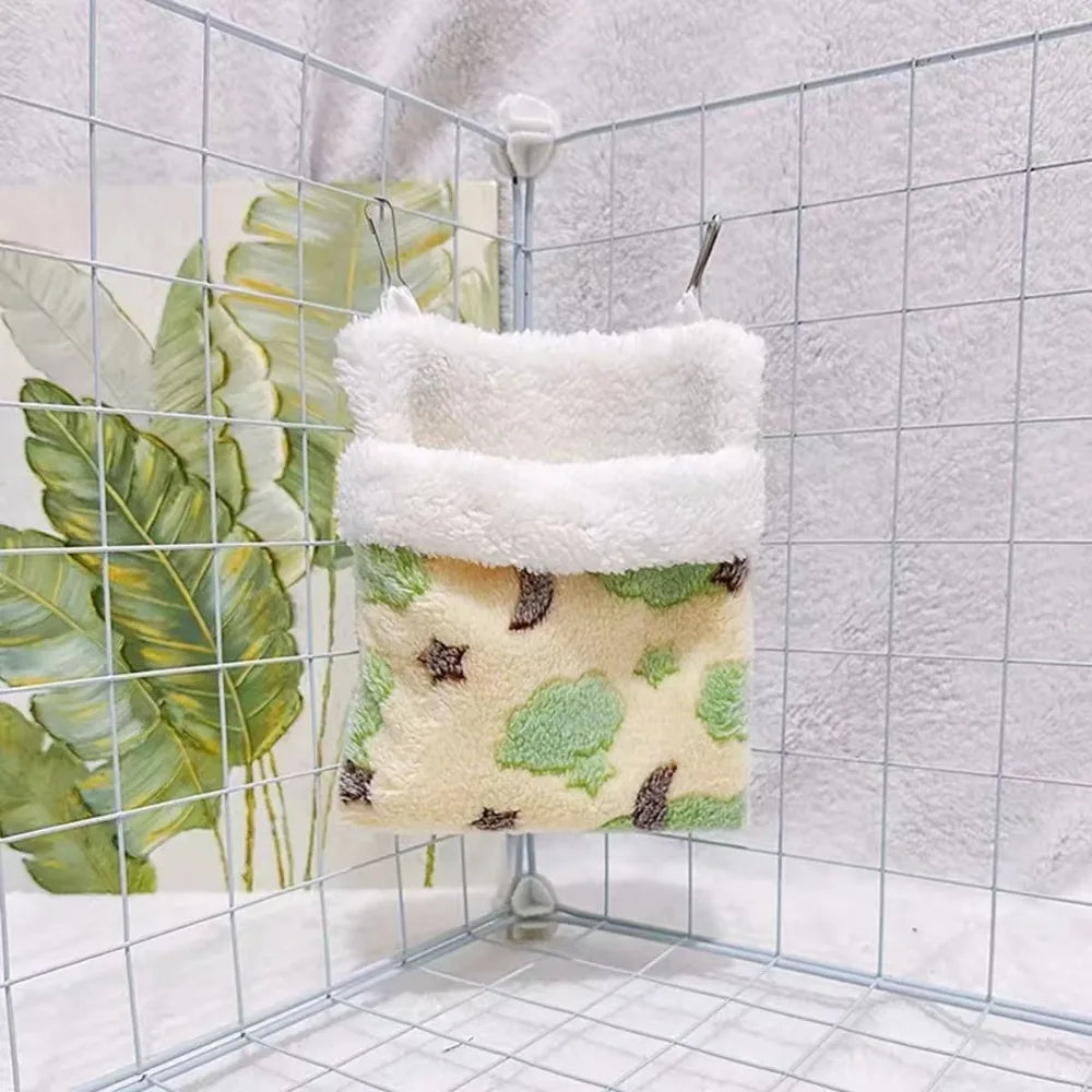 Sugar Glider Sleeping Pouch – Soft Flannel Hamster Hammock Pet Sleeping Pouch SWANS Green