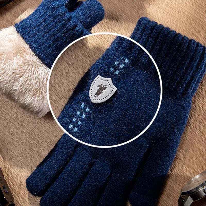 Men's Thermal Touch Screen Winter Knit Gloves – Windproof Winter Knit Gloves SWANS