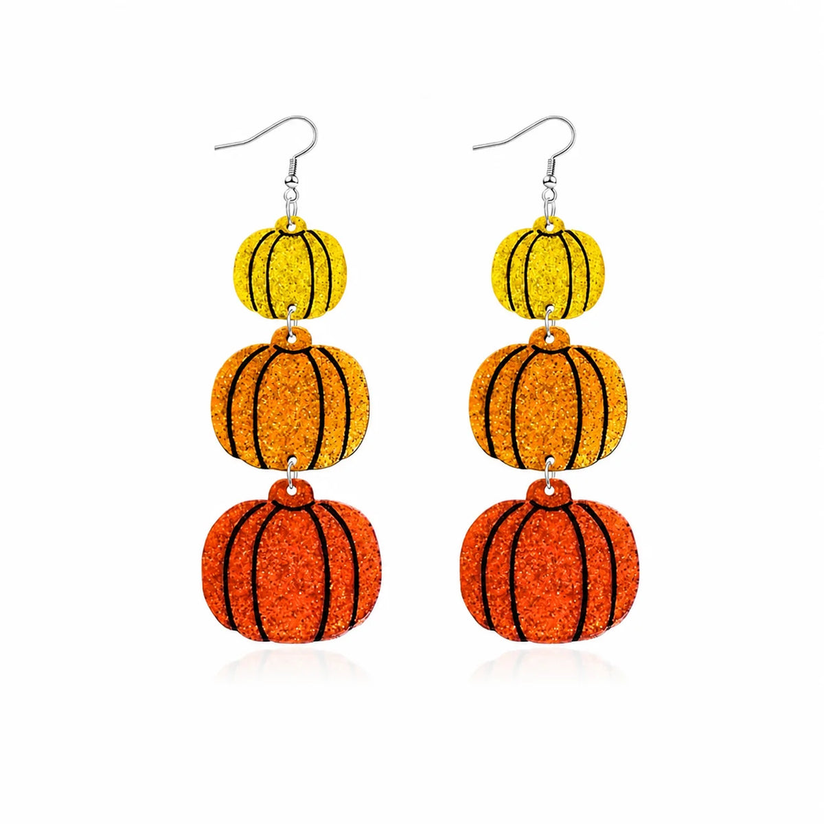 Thanksgiving Dangle Earrings – Pumpkin Turkey Maple Leaf Fashion Dangle Earrings SWANS C