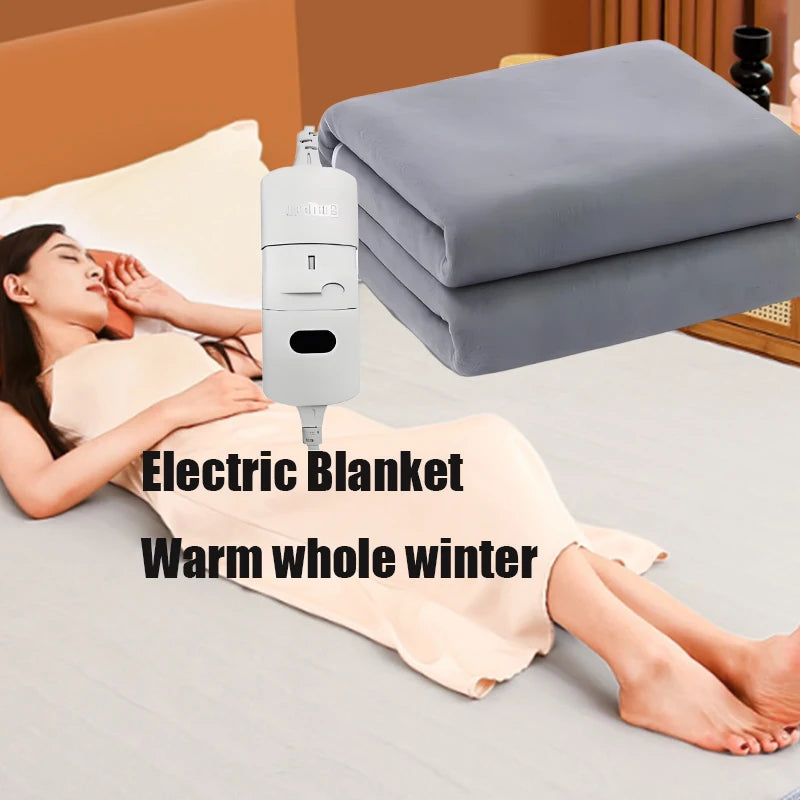 YTYIN Electric Heated Blanket Auto Thermostat Double Mattress Pad Electric Heated Blanket SWANS