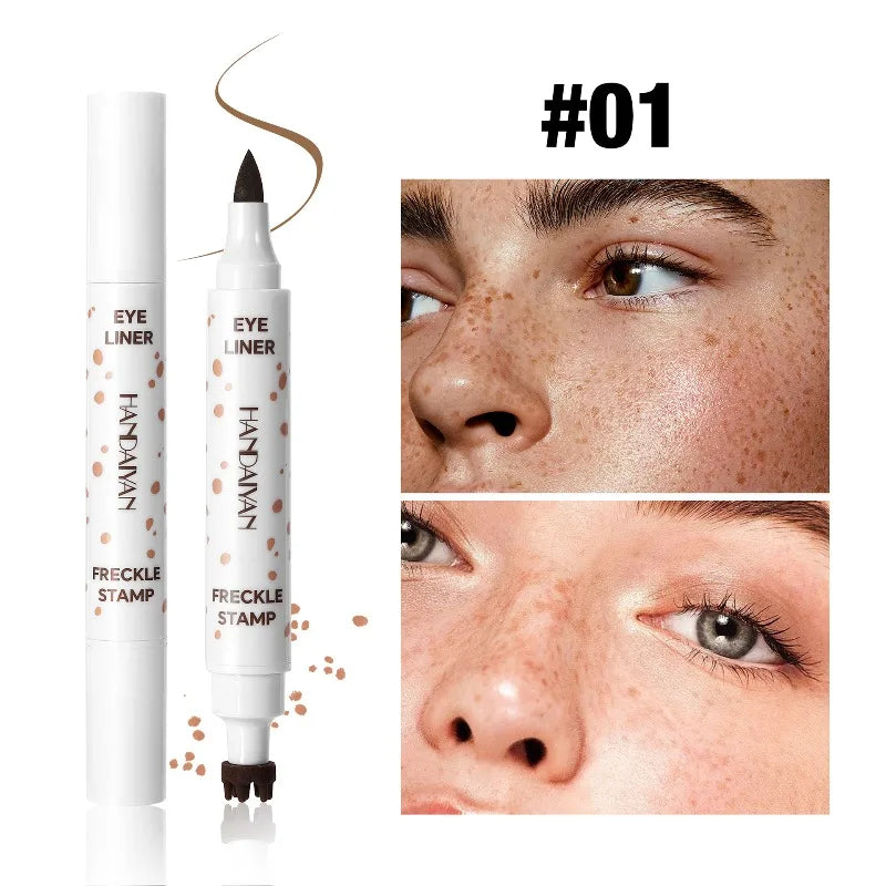 HANDAIYAN 3-in-1 Waterproof Freckle Stamp Pen – Faux Freckles Freckle Stamp Pen SWANS 01