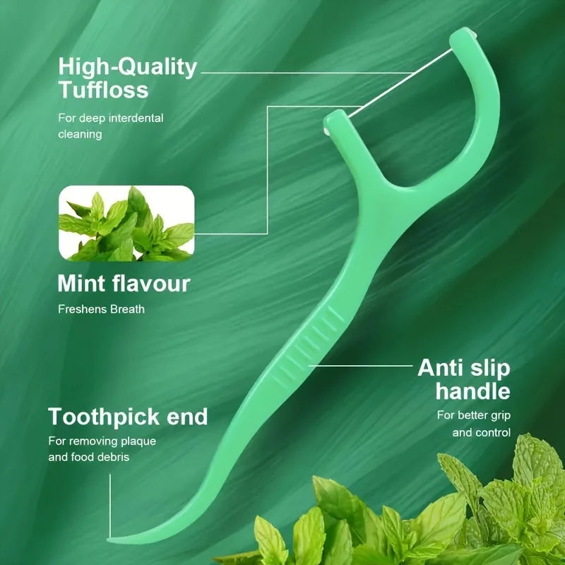 Peppermint Dental Floss Picks 50–1000 Pcs | Value Set Dental Floss Picks SWANS