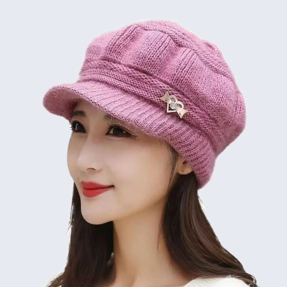 Women's Winter Knitted Beanie Hat – Warm Windproof Cap Knitted Beanie Hat SWANS
