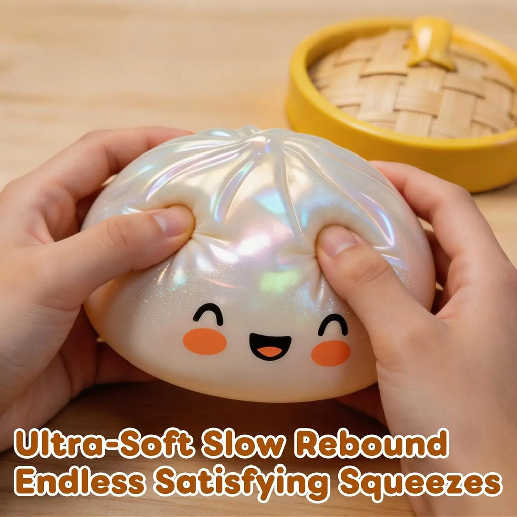 Glitter Dumpling Squishy Squeeze Toy – Mystery Sensory Ball Squishy Sensory Toy SWANS