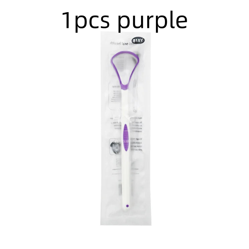 SWANS Silicone Tongue Scraper Brush – Fresh Breath Cleaner Tongue Scraper Brush SWANS 1pcs purple