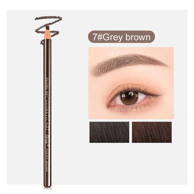 Waterproof Eyebrow Pencil – Long-Lasting Natural Brow Liner Eyebrow Pencil SWANS 07 Greay Brown
