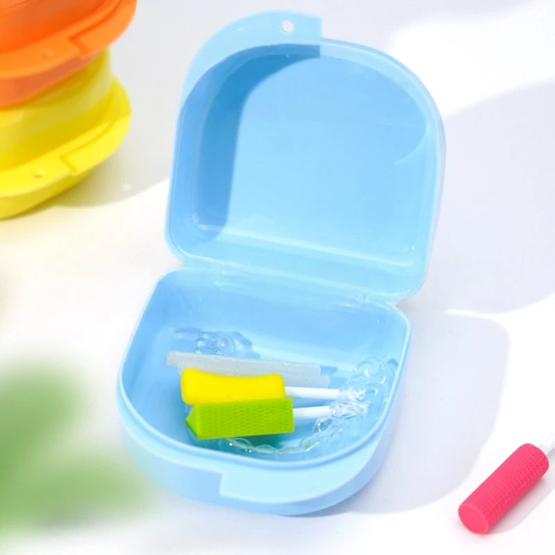 Portable Denture & Retainer Storage Box – 1/2/3 Pack Dental Retainer Case SWANS