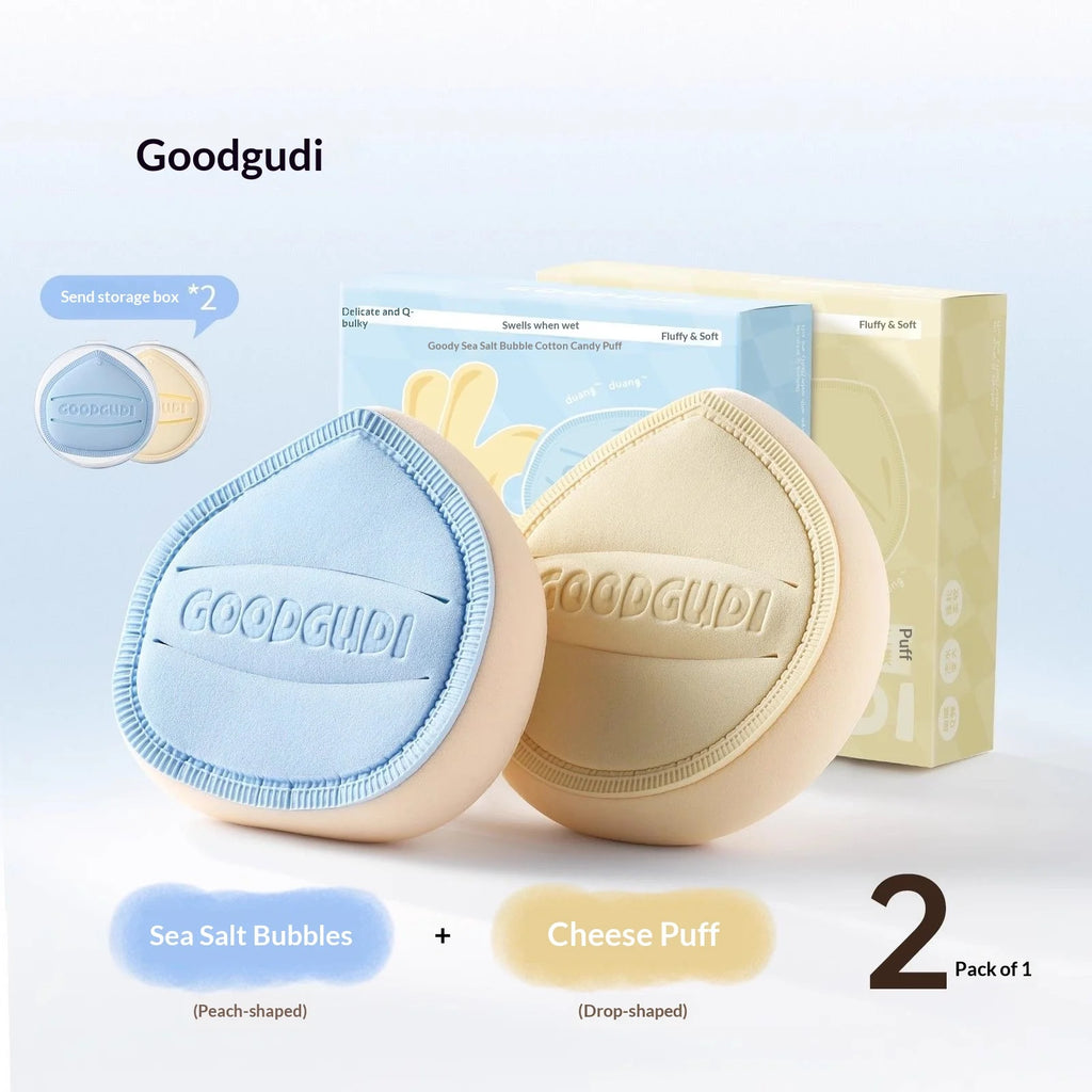 2-Pack Marshmallow Powder Puff – Soft Air Cushion Blending Sponge Makeup Puff Sponge SWANS 2pcs Set
