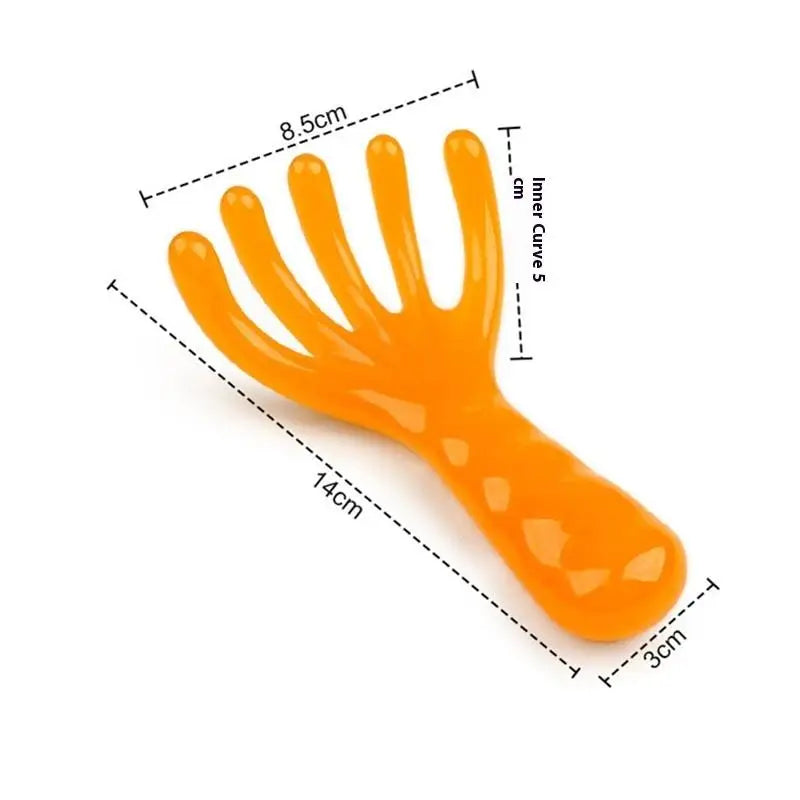 YOVIP 5-Prong Resin Scalp Massager Comb – Portable Head Scratcher Scalp Massager Comb SWANS Yellow