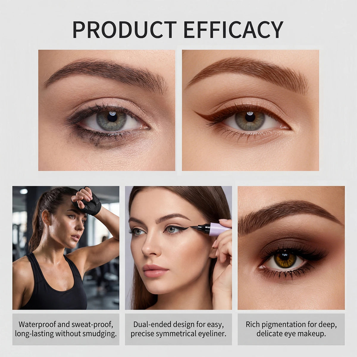 Zephoco 2-in-1 Winged Eyeliner Stamp Pen | Waterproof Eyeliner Stamp Pen SWANS